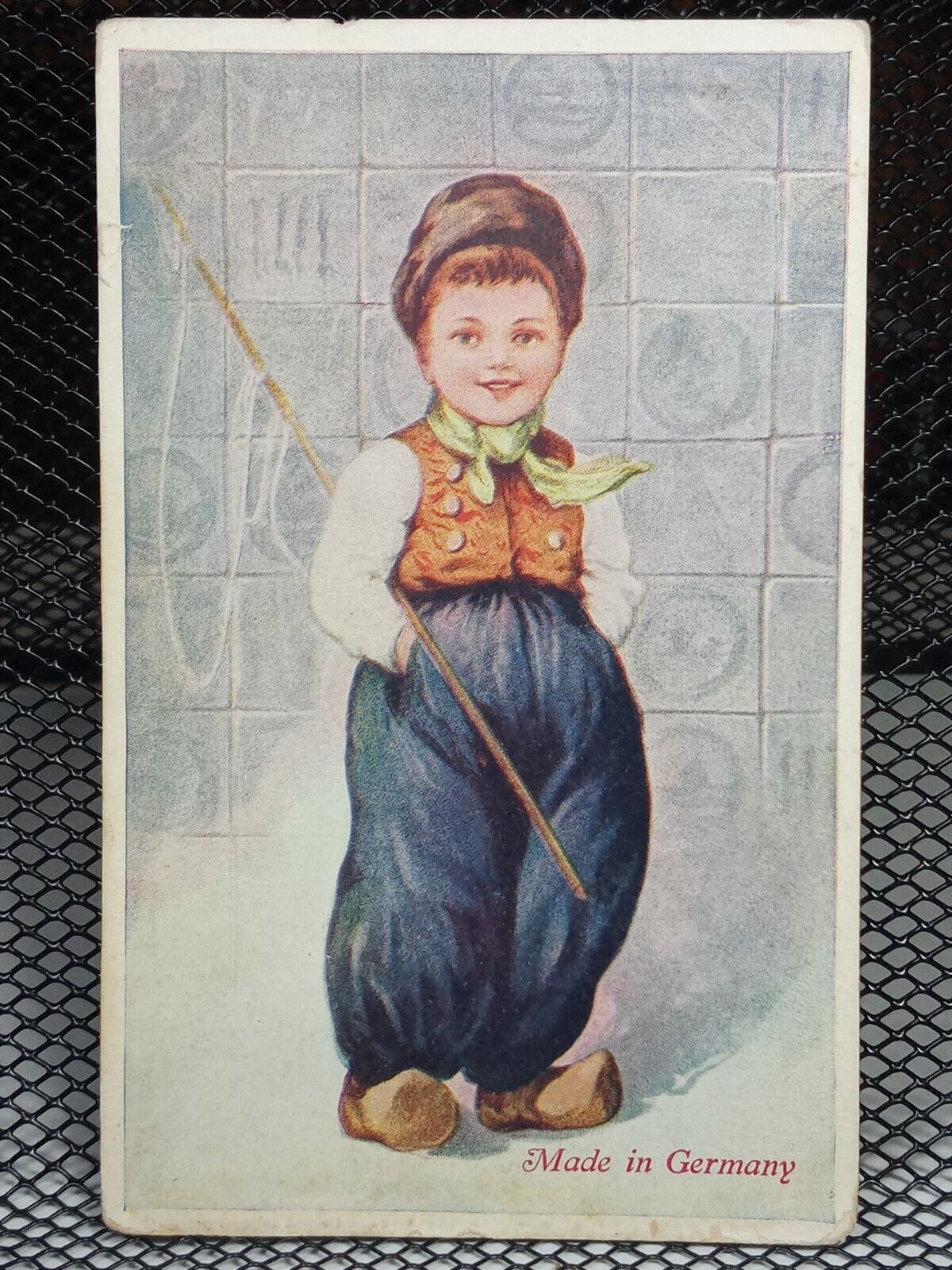 c.1900\'s German Boy Fashion Style Neckerchief Trousers Germany Antique Postcard
