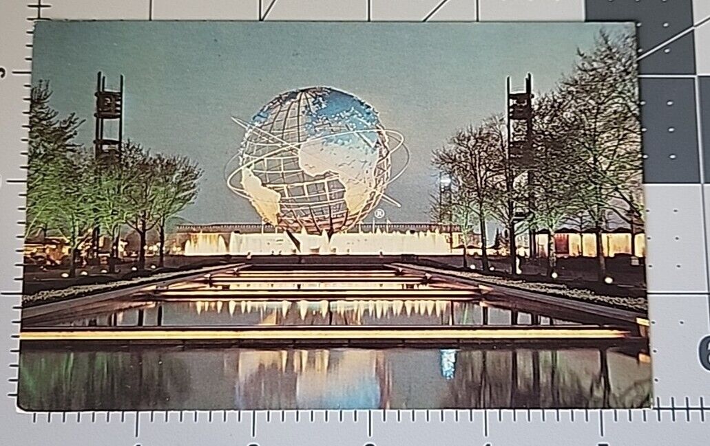 Vintage Postcard - 1965 Unisphere Night Scene New York World Fair 64/65 Posted