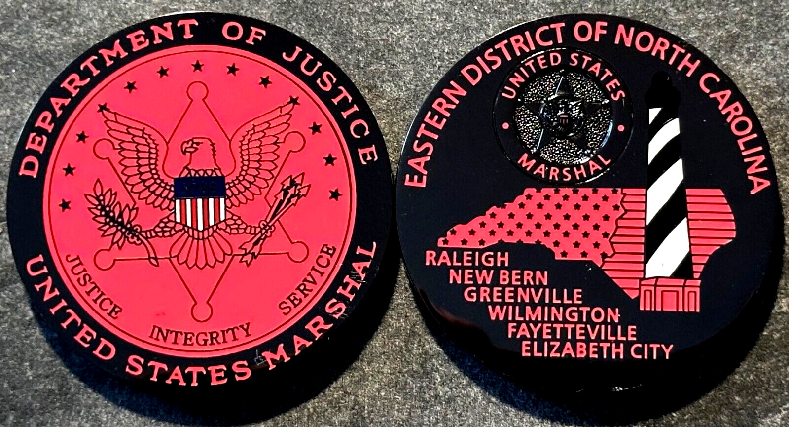 US Marshals Service - Eastern District of N Carolina SEAL BCAM challenge coin