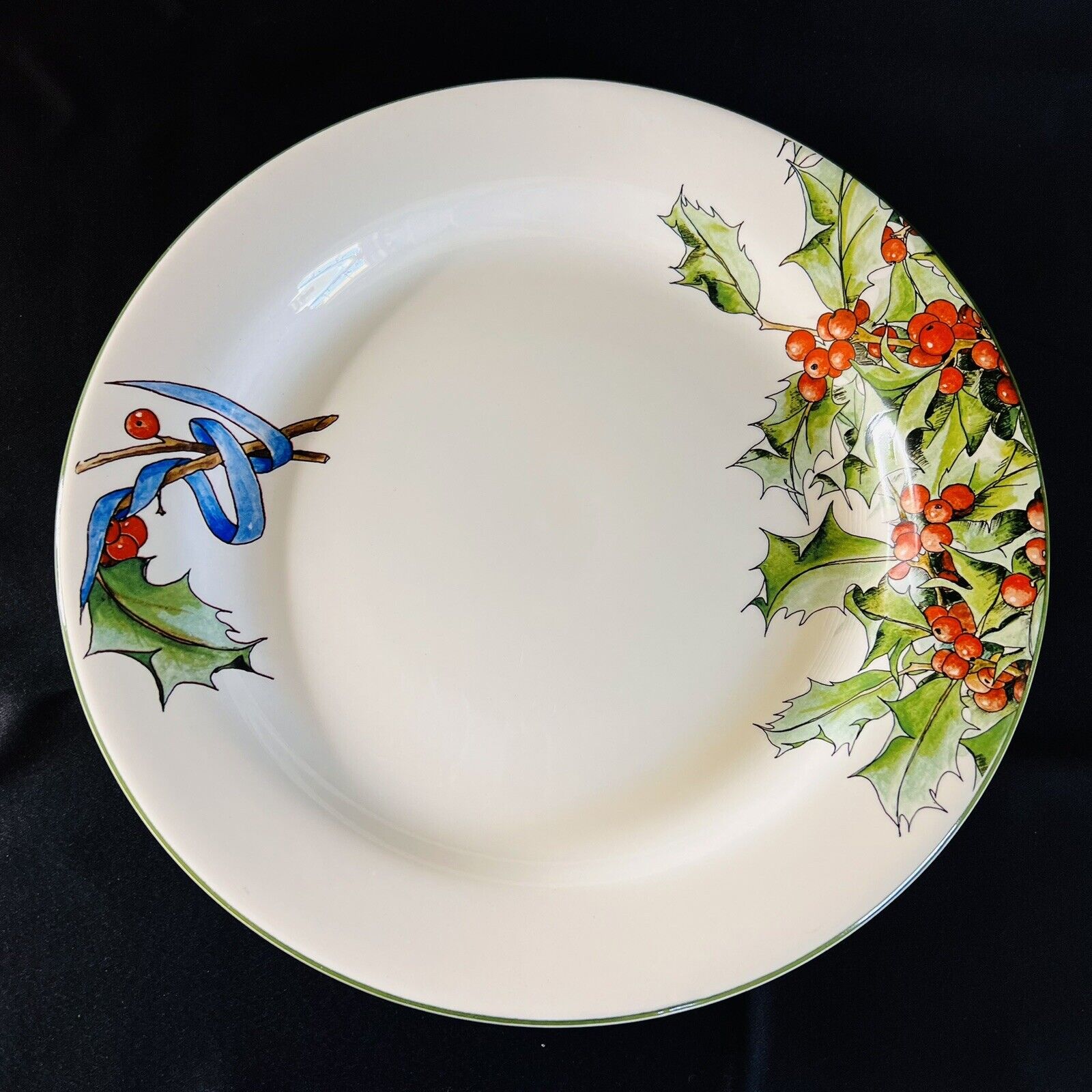 RARE Faiencerie De Gien Le Houx 12“ Chop Plate Serving Platter France BEAUTIFUL
