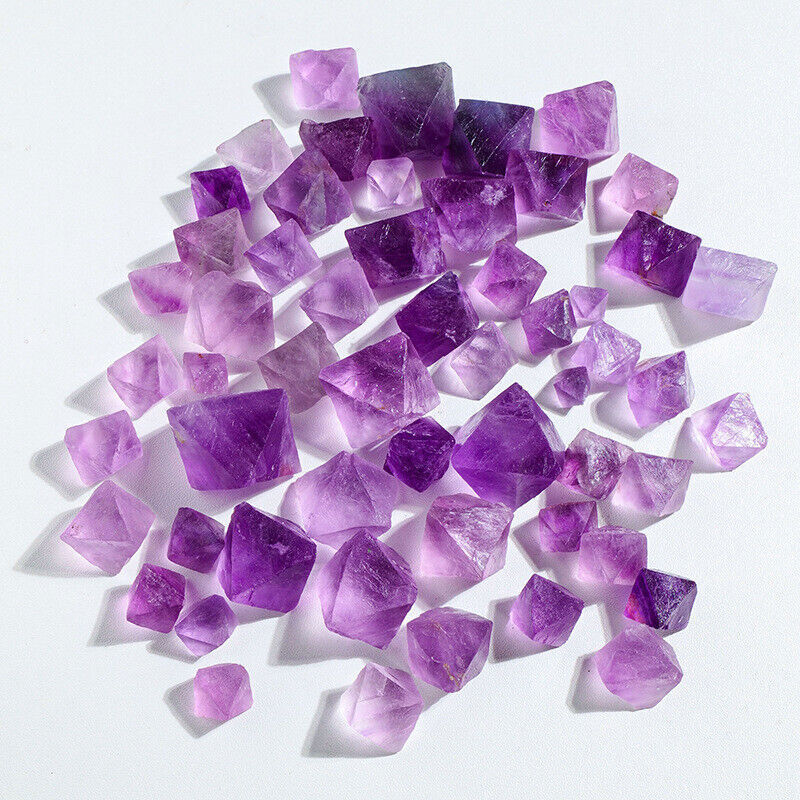 100g Natural Fluorite Octahedron Quartz Crystal Healing Aromatherapy Stone