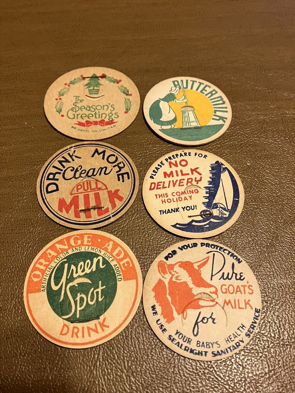 Lot of 6 Milk Caps