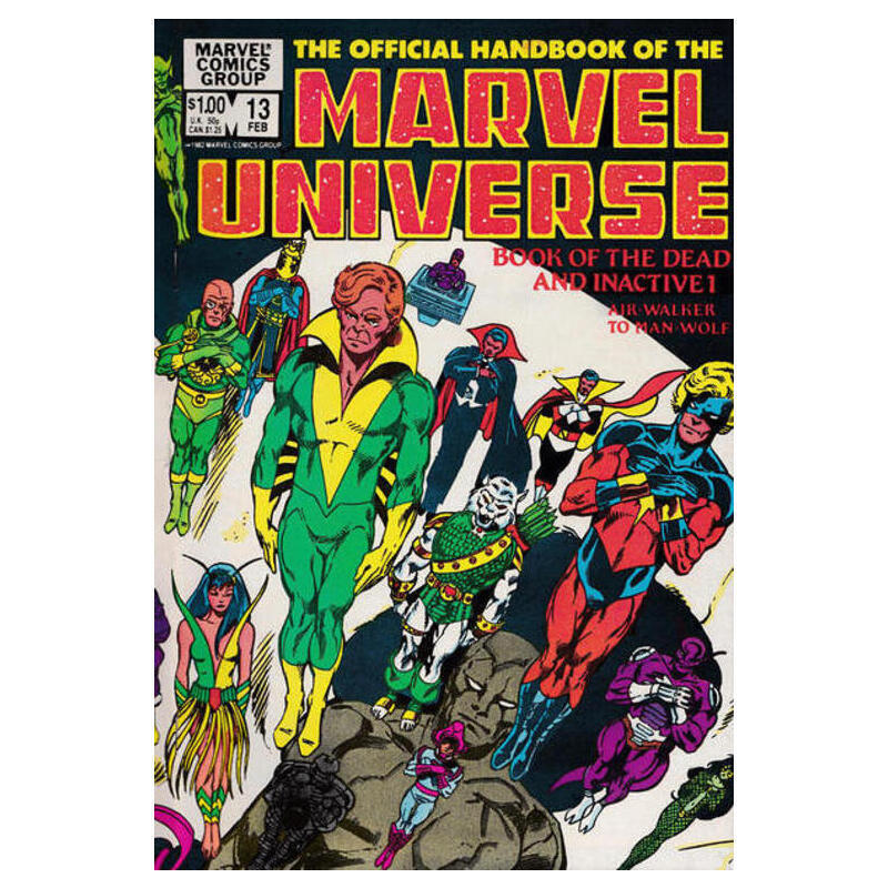 Official Handbook of the Marvel Universe (1983 series) #13 in F minus. [f]