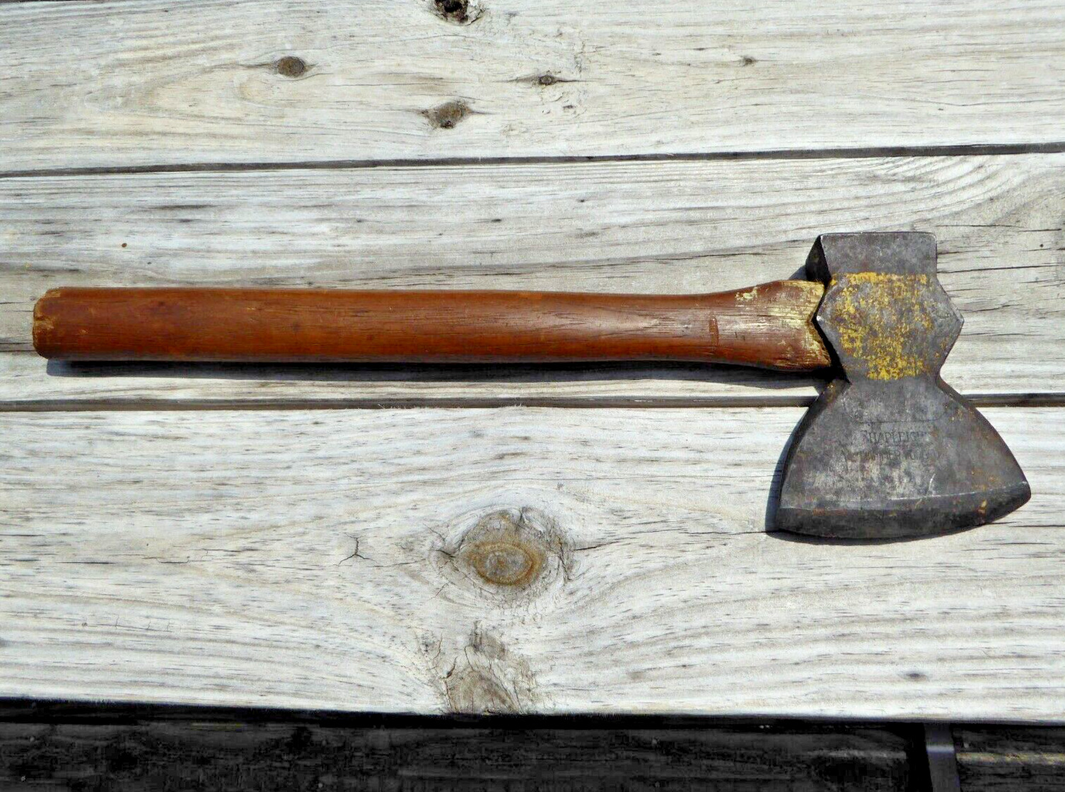 Antique Shapleigh's Hardware St. Louis Hammer Forged Hewing Throwing Hatchet Axe