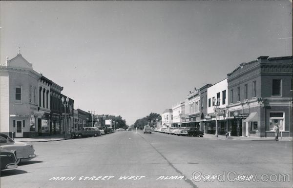 RPPC Alma,NE Main Street West Harlan County Nebraska The L. L. Cook Company
