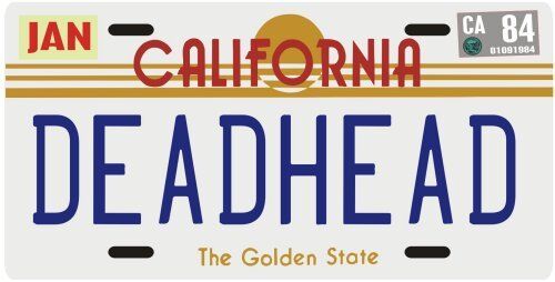 The Grateful Dead Deadhead 1984 California License Plate