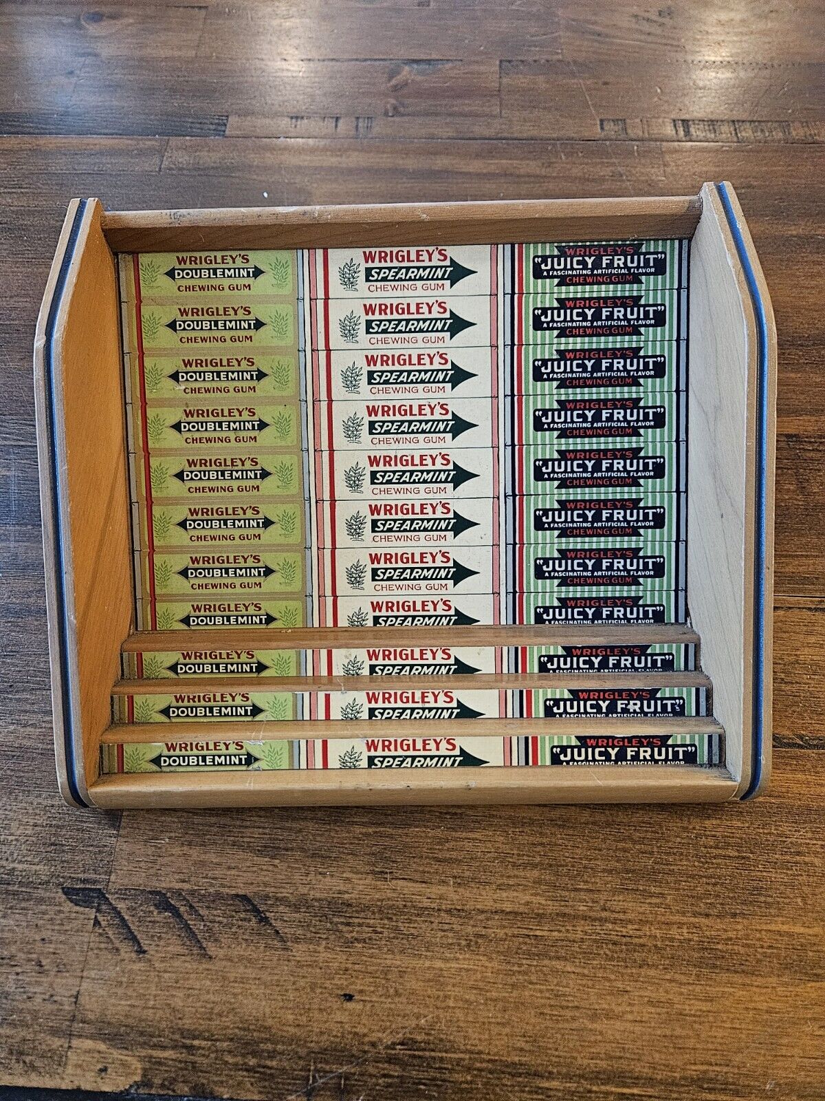 1950s/1960s Wrigley\'s Chewing Gum Countertop Store Display Wooden Vintage
