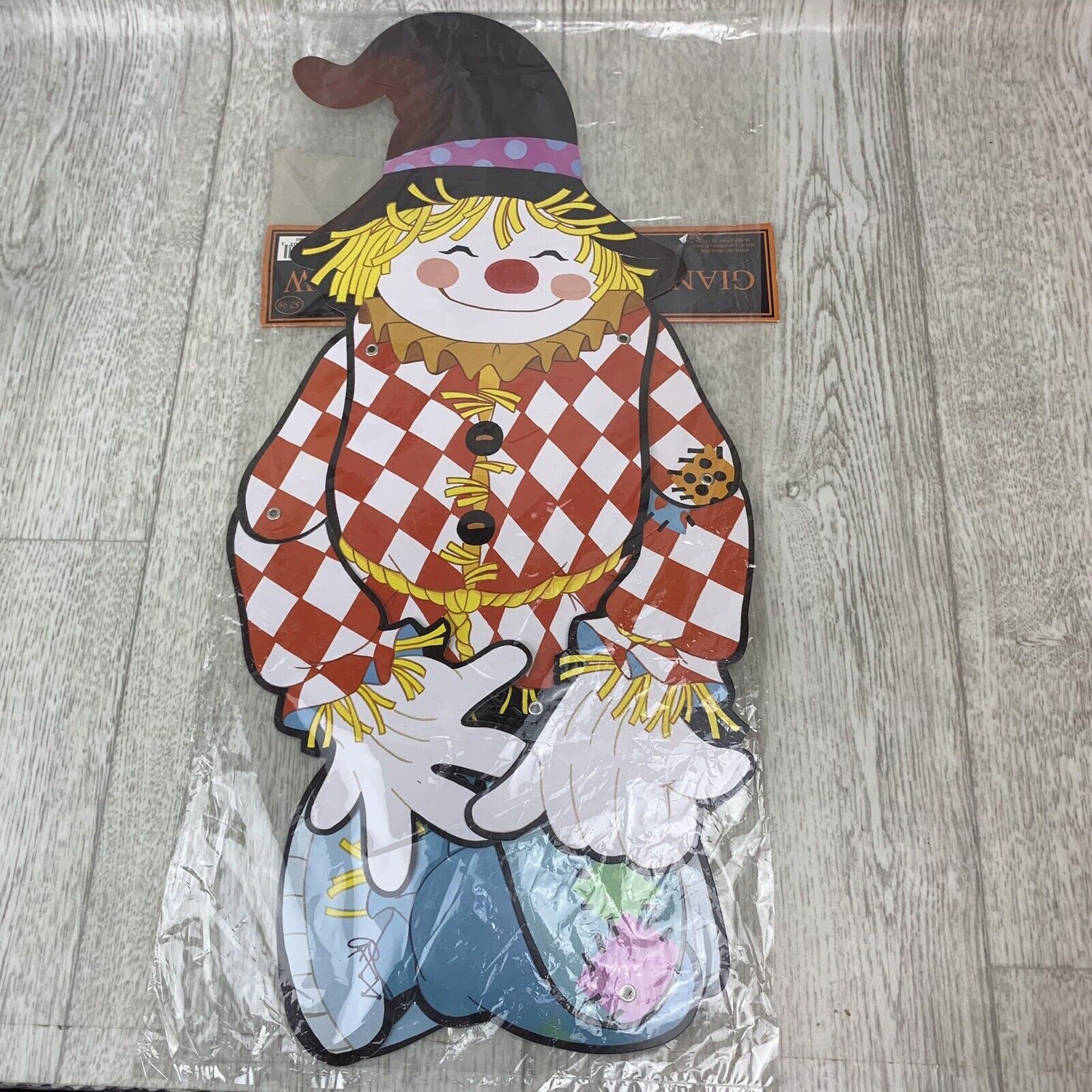 Die Cut Vintage 1995 Halloween 31” Magic Creations Jointed Scarecrow