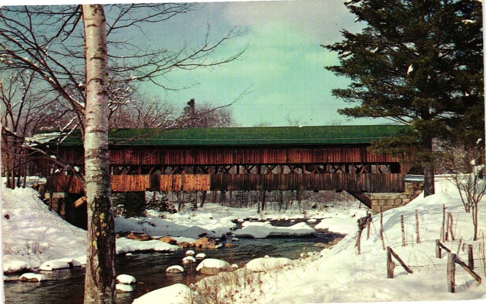 Vintage Postcard- COVERED BRIDGE, JACKSON, N.H.
