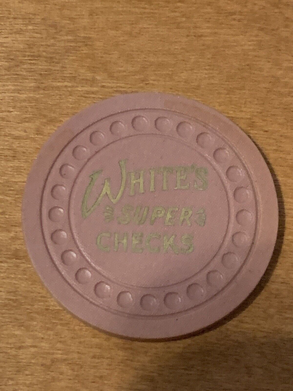 Vintage Whites Super Checks Sample Chip - Dots  Mold - XX Rare 