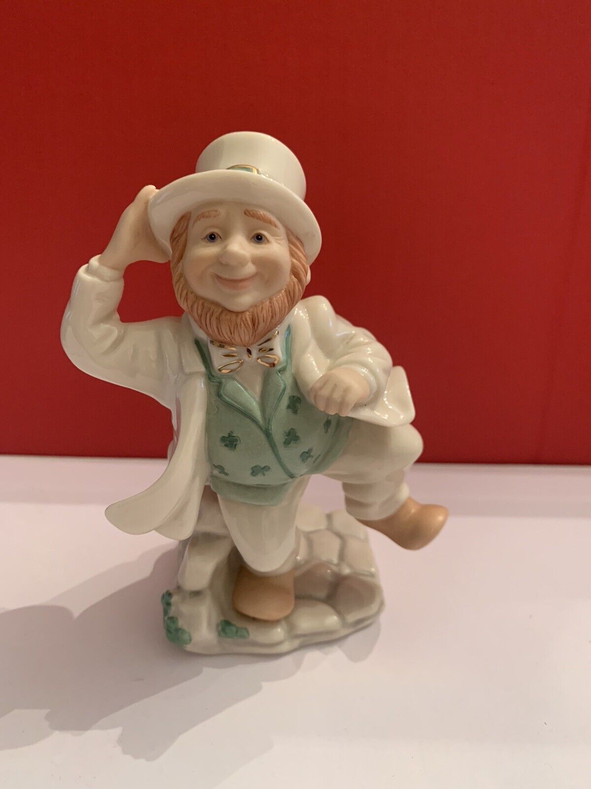 Lenox Irish Leprechaun Doing the Jig St. Patrick\'s Day Figurine 5”- New/ No Box
