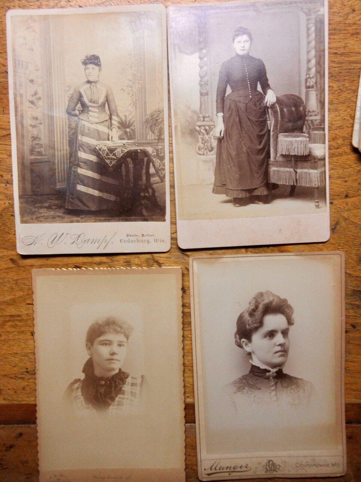 4 Cabinet Card Photographs c1899 WISCONSIN CEDARBURG PT WASHINGTON OCONOMOWOC 7