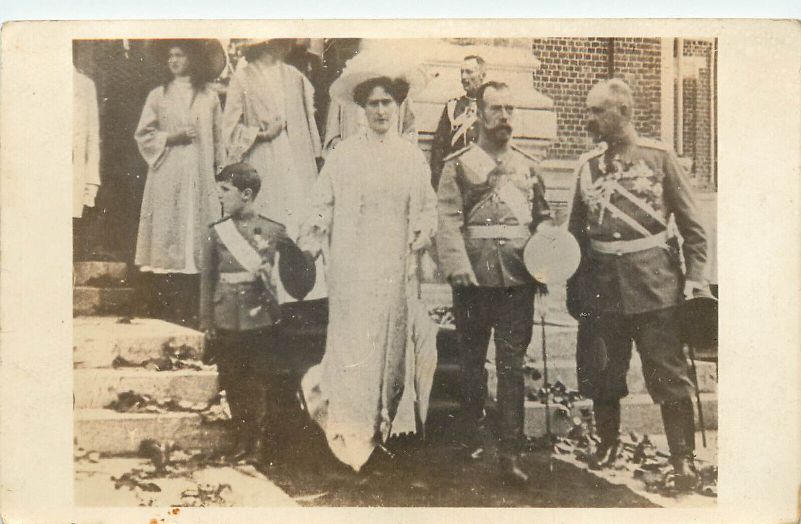 RPPC Postcard Czar Nicholas II With Family Alexei Nikolaevich Alix of Hesse