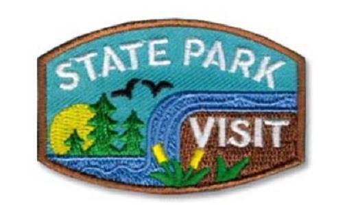 Girl Boy Cub STATE PARK VISIT Tour Fun Patches Badges SCOUT GUIDE Trip Camp Out