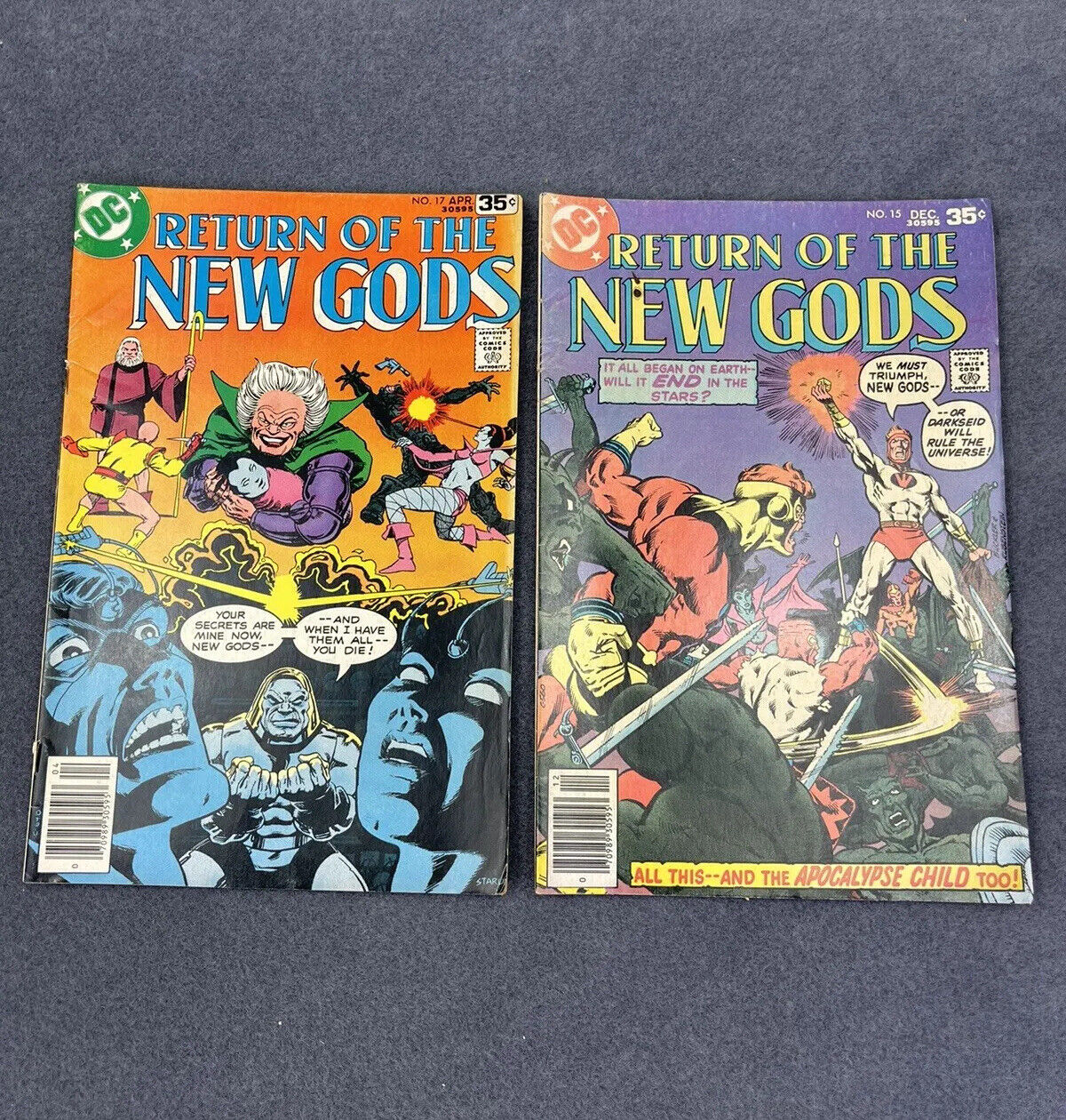 DC Comics Return of the New Gods 1977-78 35c Bronze-Age vol 3 #15 vol 4 #17