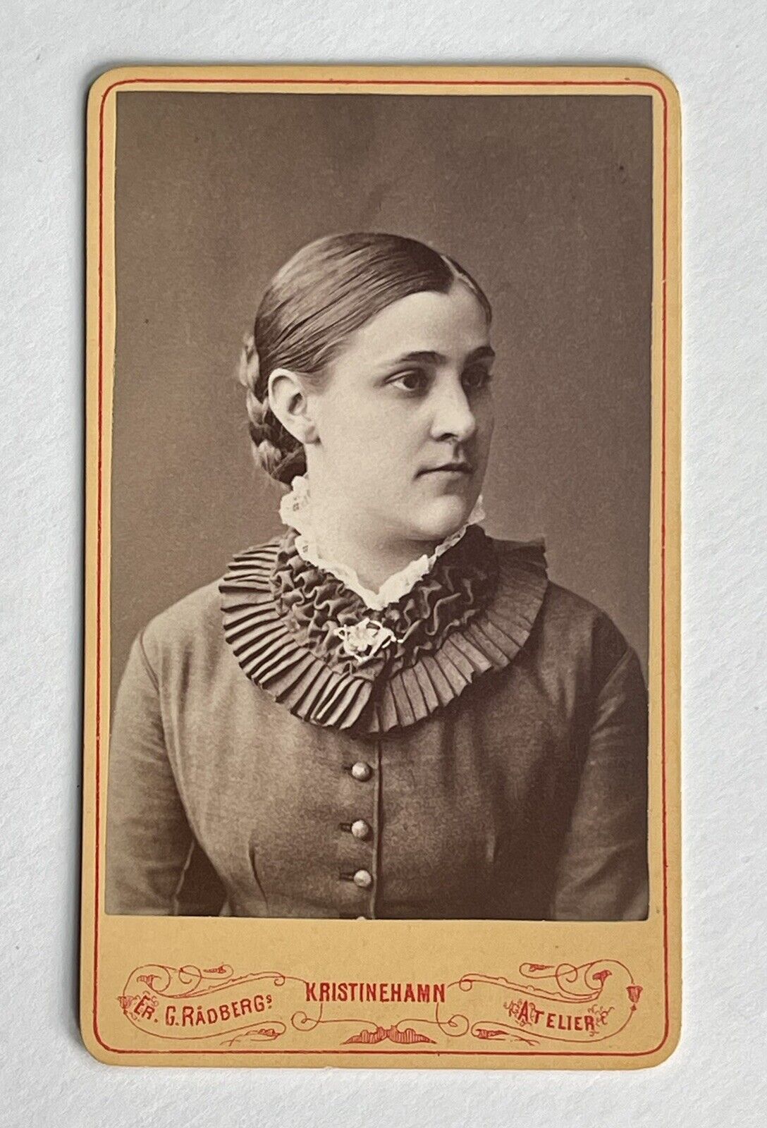 Antique Victorian CDV Photo Beautiful Woman Pretty Lady Slovenia Sweden
