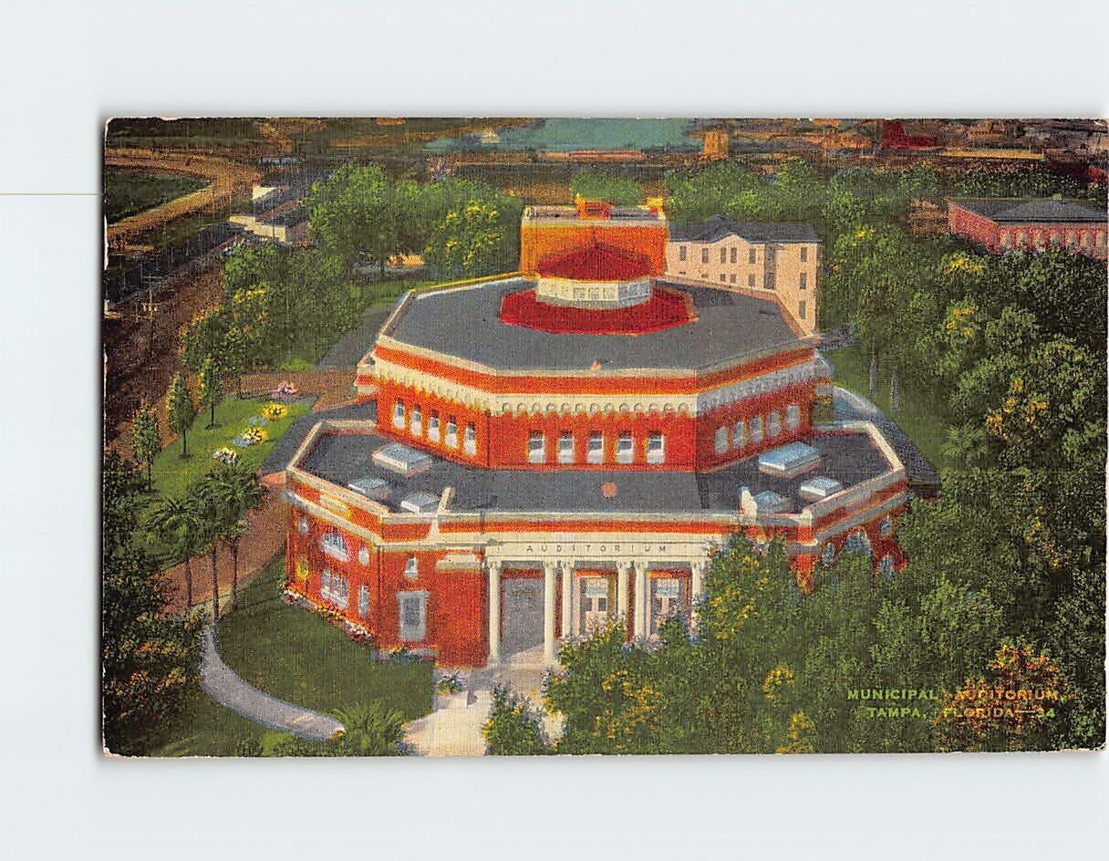 Postcard Municipal Auditorium Tampa Florida USA