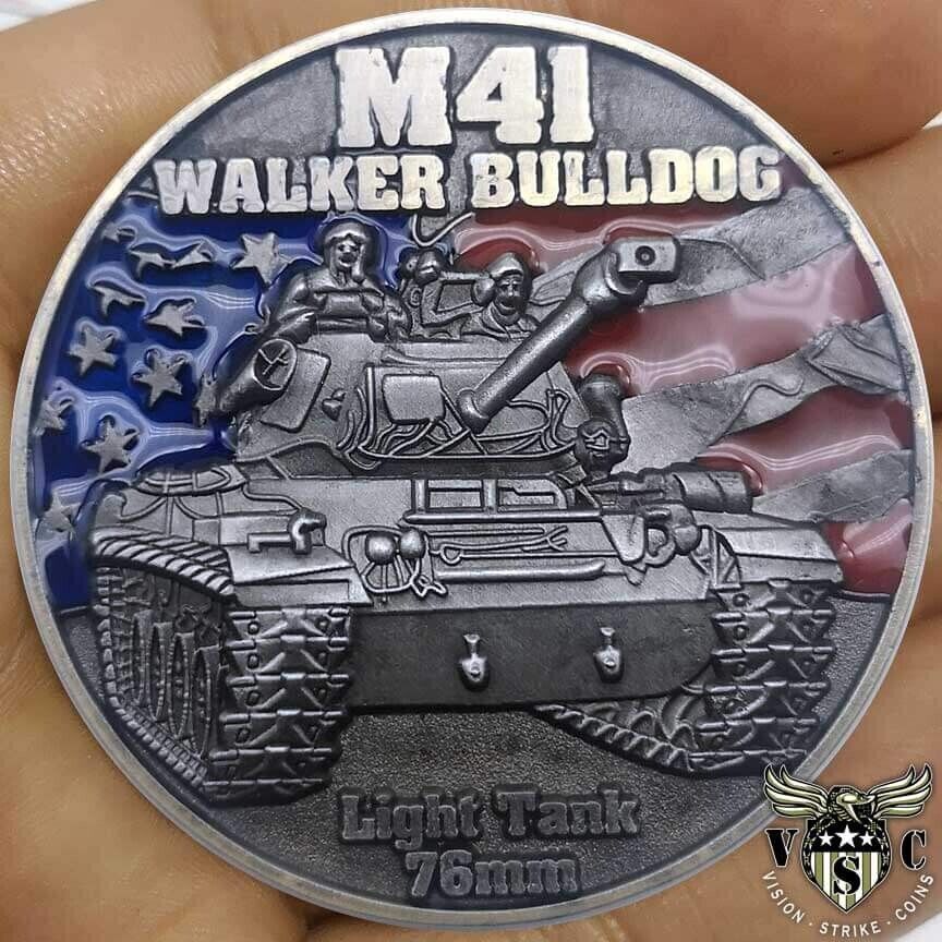 M41 Walker Bulldog Light Tank US Military Tanks of the Korean War Challenge Coin