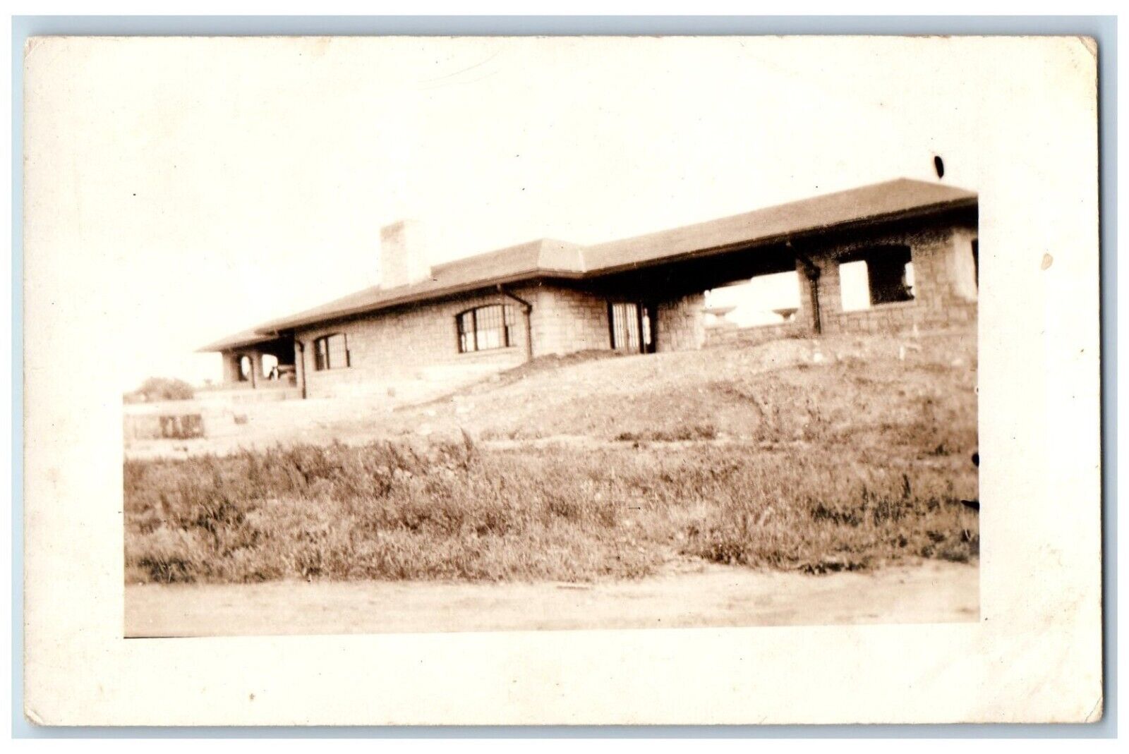 Independence Kansas KS Postcard RPPC Photo Shelter House Riverside Park c1910\'s