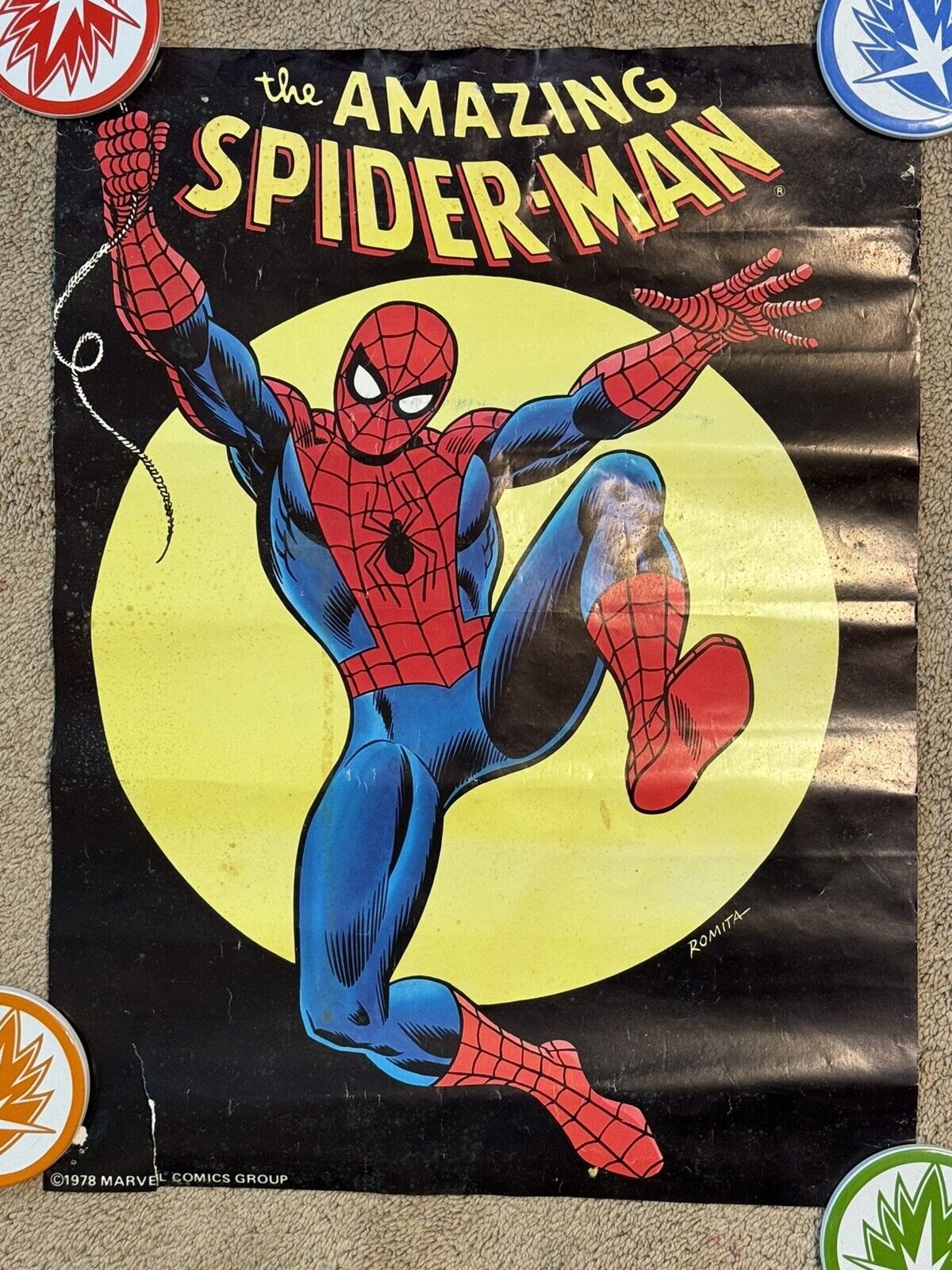 1978 Vintage The Amazing Spider-Man Poster by Romita Marvel Comics Group