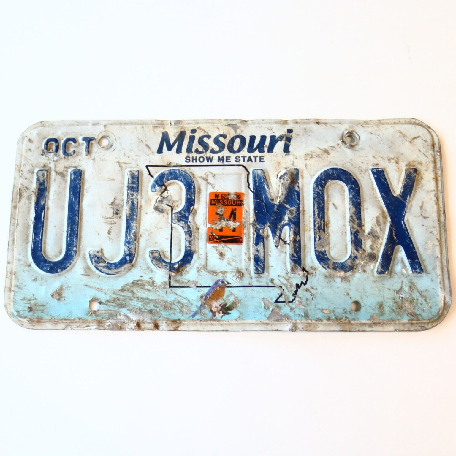 2014 United States Missouri Base Passenger License Plate UJ3 M0X