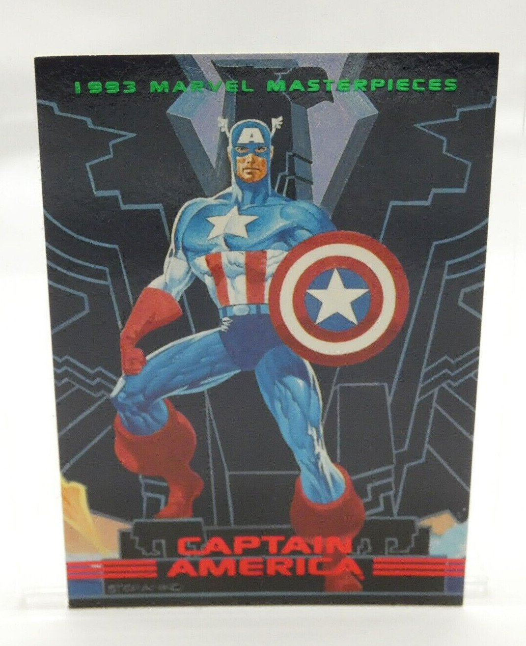 1993 Marvel Masterpieces CAPTAIN AMERICA Sky Box #15 Trading Card Super Hero
