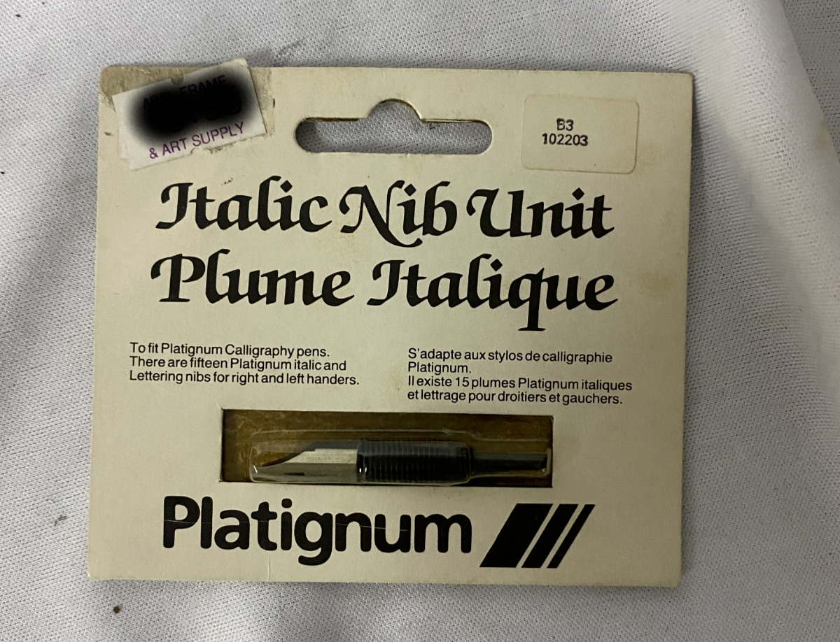 Vintage Platignum Italic Nib B3 #102203