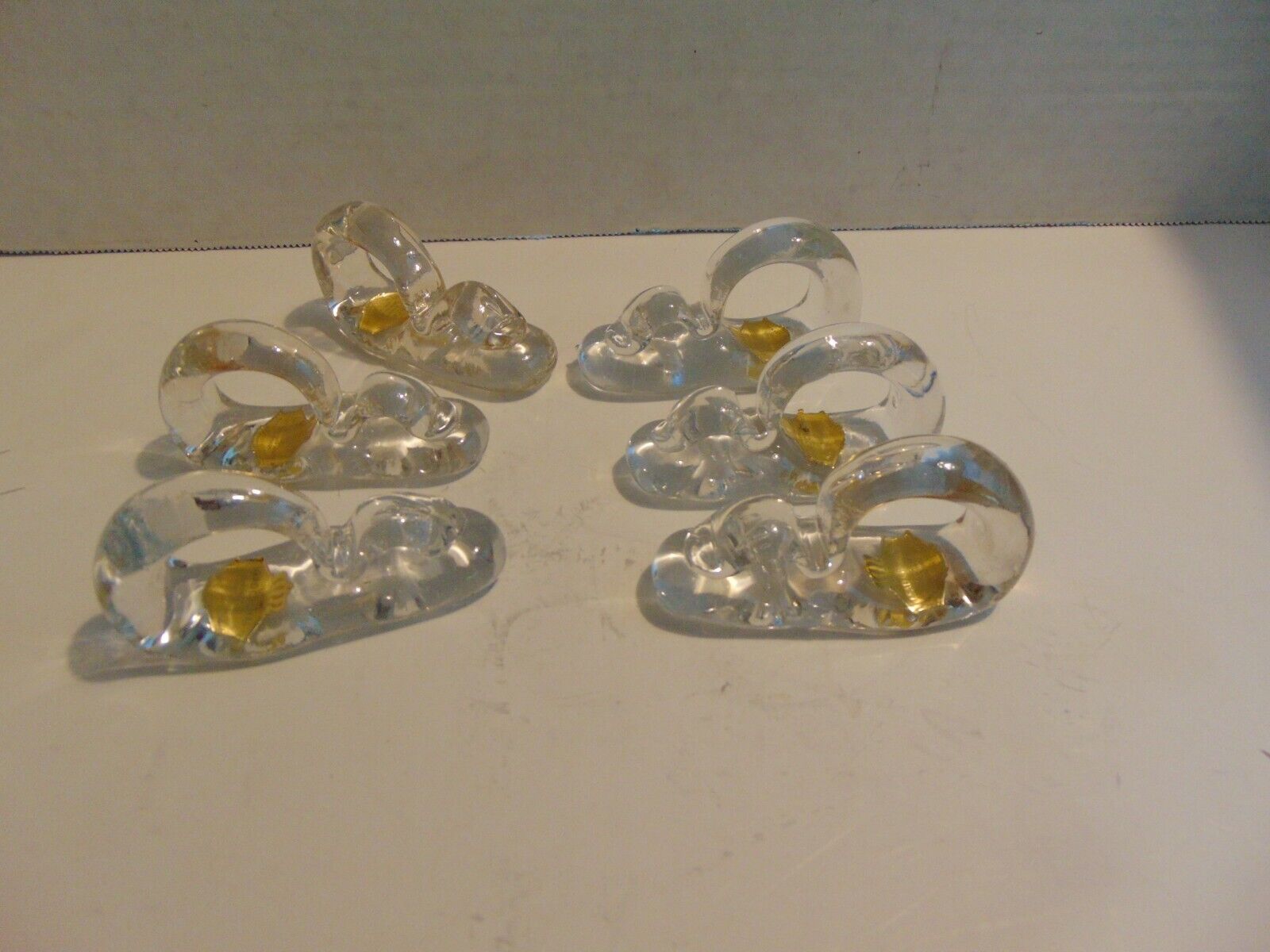Vintage Leaded Crystal Napkin Rings NOS West Germany