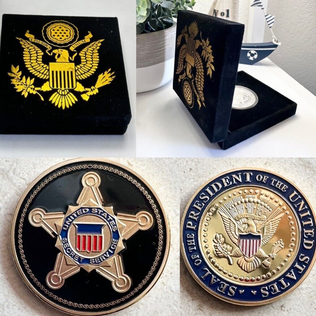 United States Secret Service Coin USSS Seal Of The US President Challenge w/case