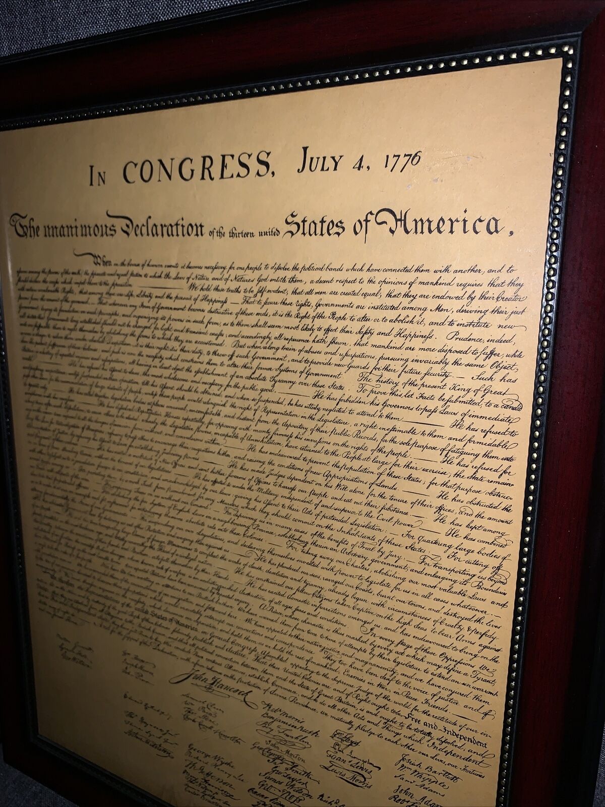 The Unanimous Declaration Of The Thirteen United States Of America