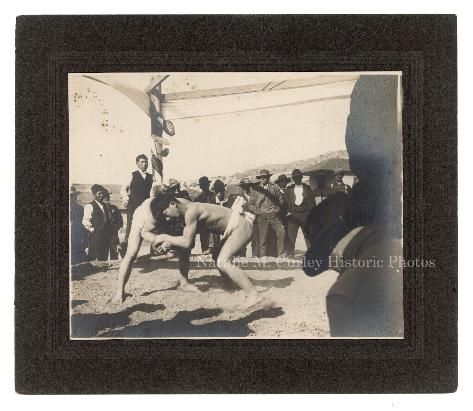 1920s Japanese American Sumo Wrestling Western Town Photo