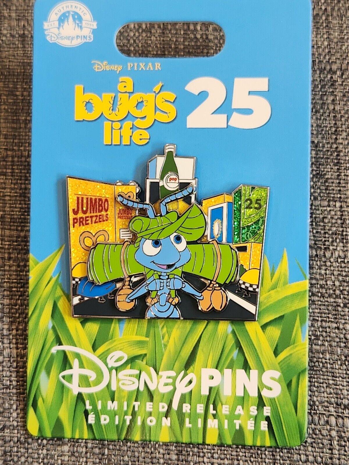 Disney Pixar A Bugs Life Flik 25th Anniversary Limited Release Pin Backpacking 