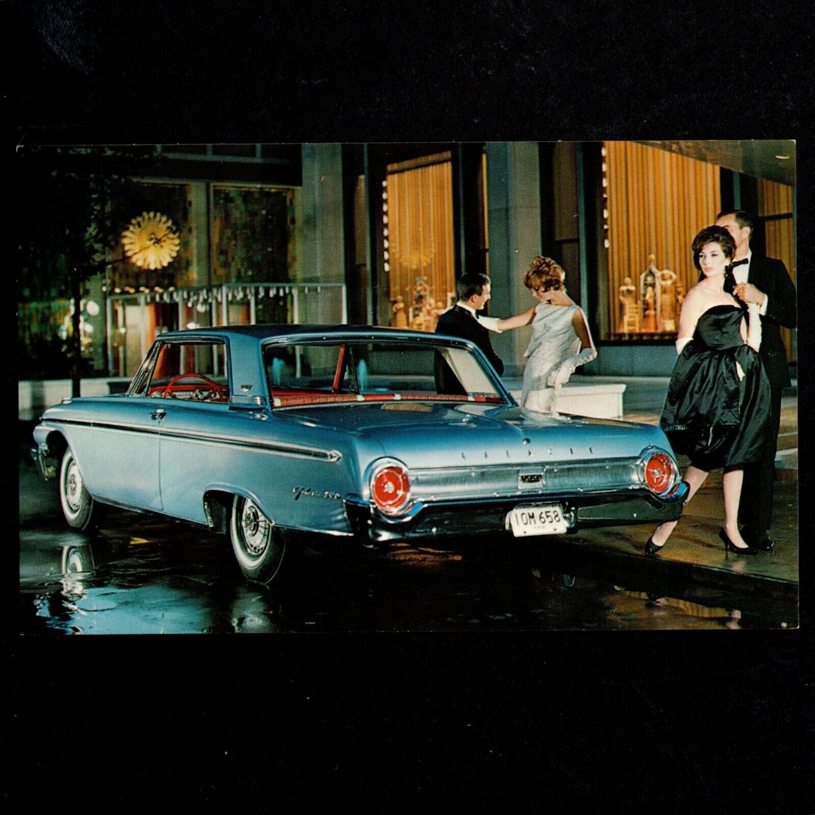 1962 Ford GALAXIE 500 2-Door Hardtop: Original NOS Dealer Promo Postcard UNUSED