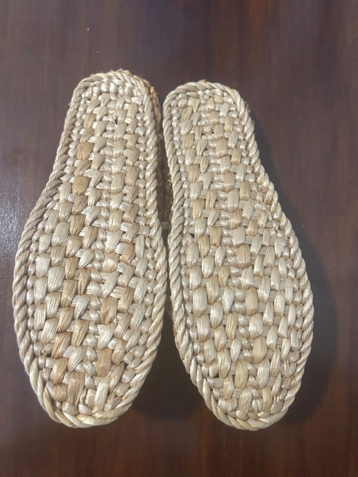 Vintage Russian Hand Braided Lapti Shoes made from Bast Fibers