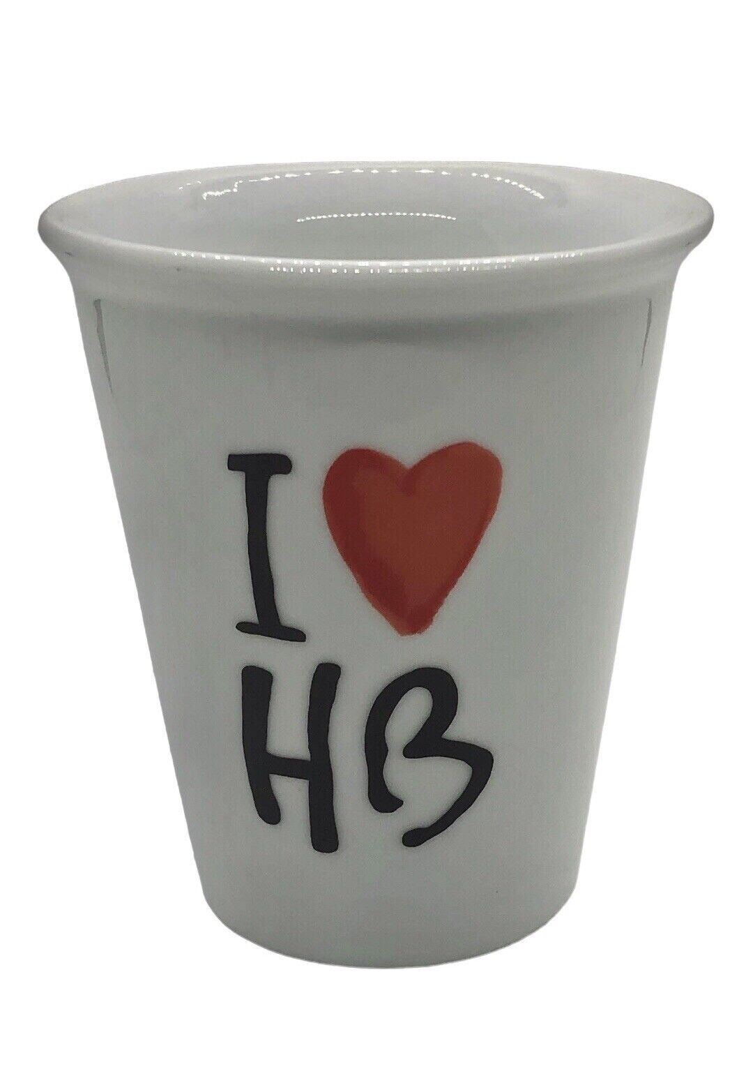 Henri Bendel Travel Mug Cup Coffee Tea I Love HB Heart Designer NO LID