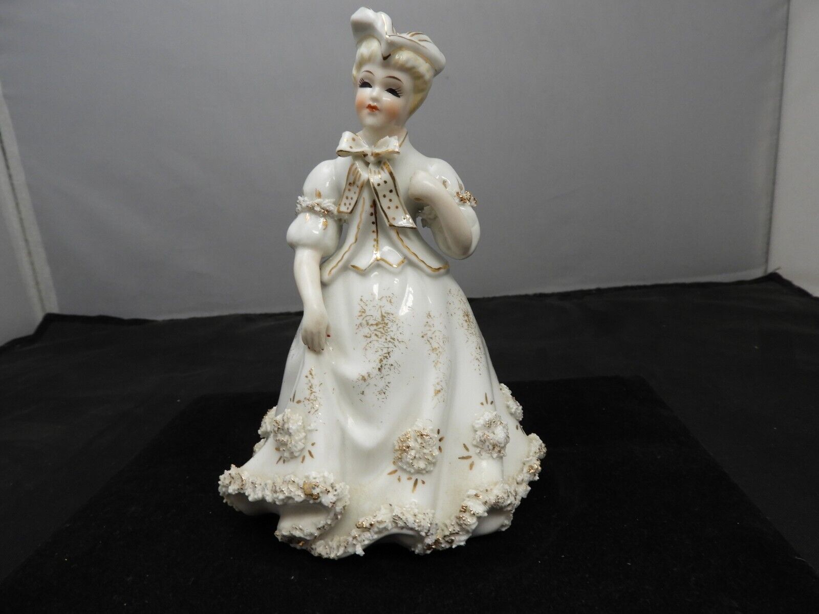 Vintage Lefton China Victorian Lady Figure ,Hand Painted K8570-W