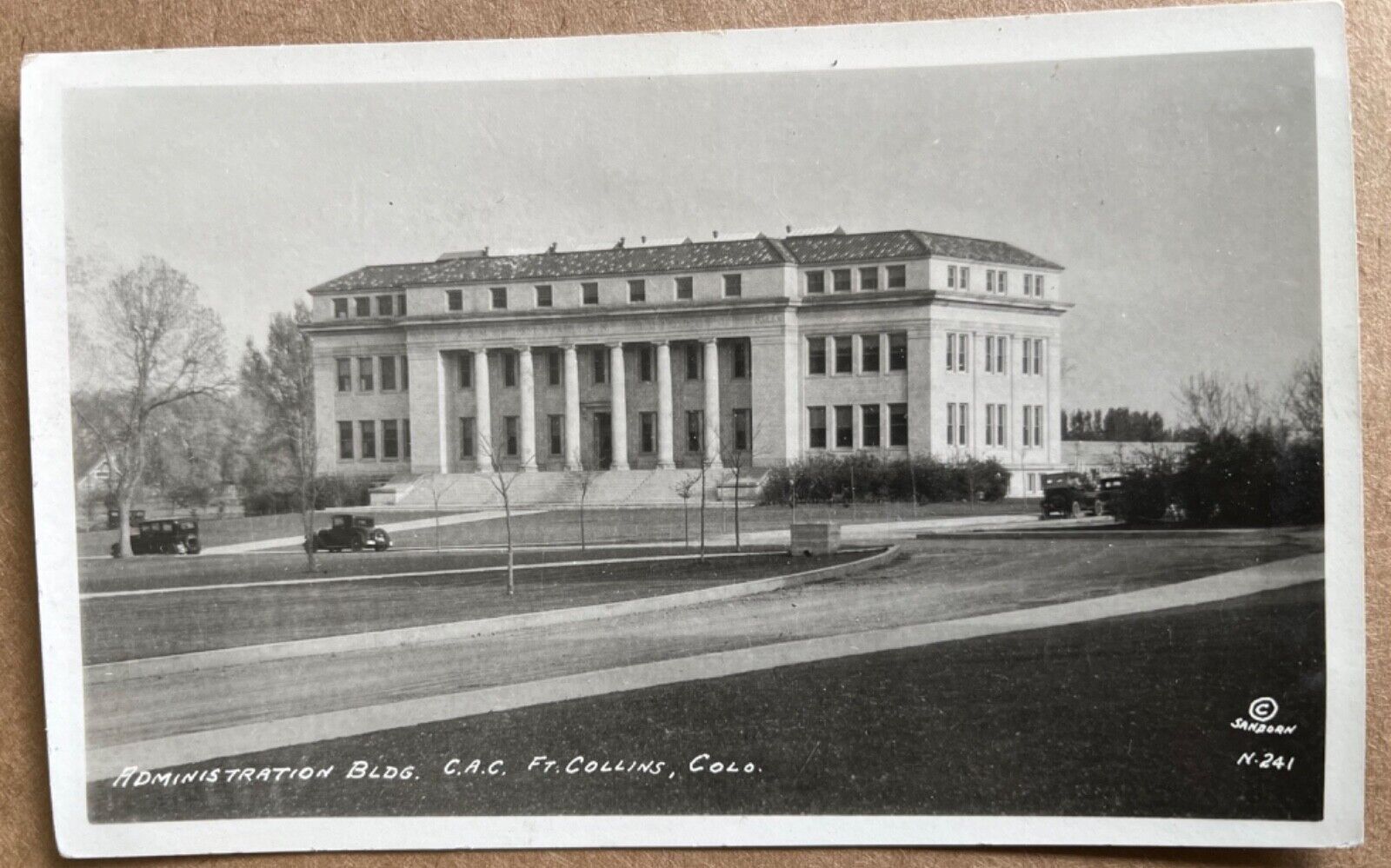 RPPC Fort Collins Colorado State University College Vintage Real Photo Postcard