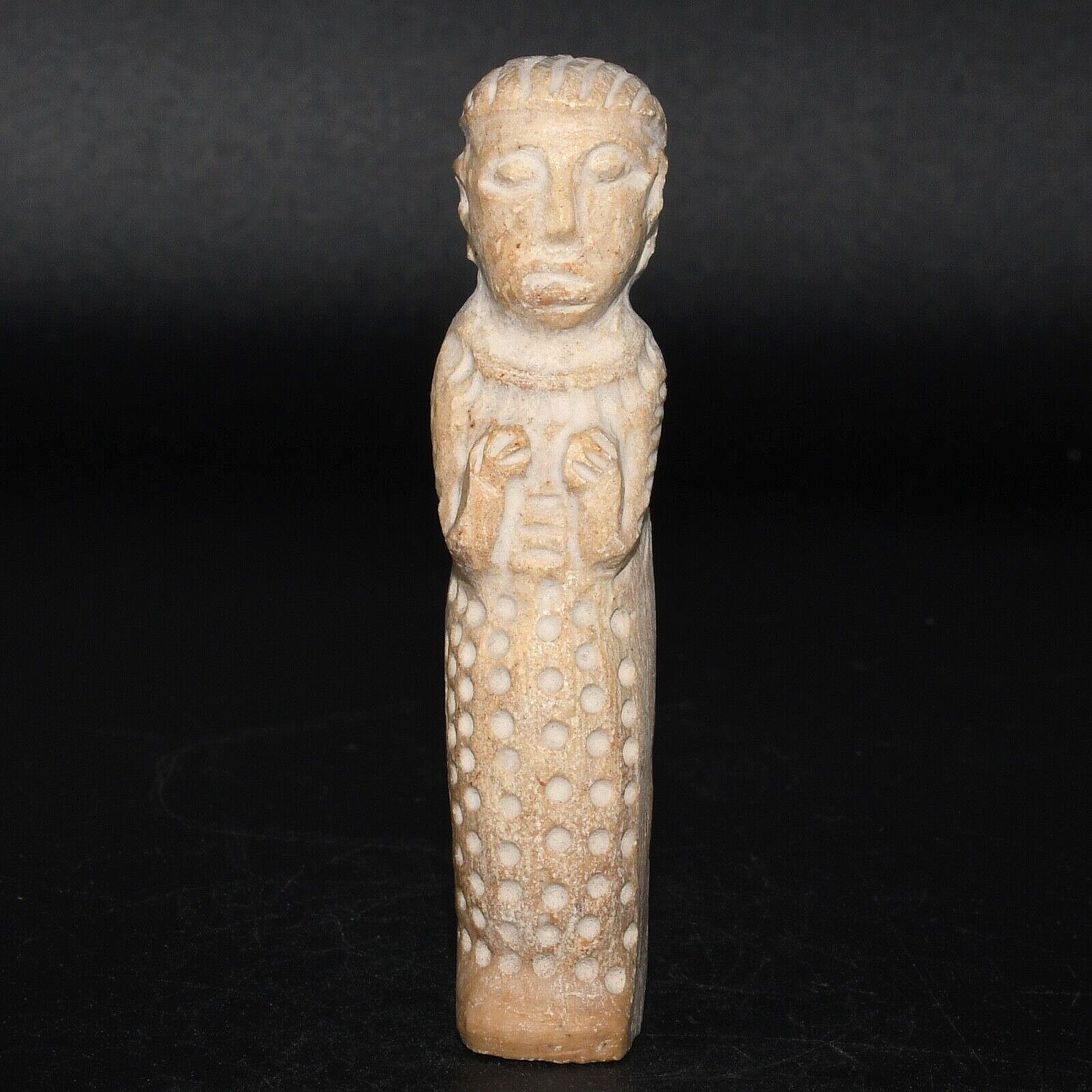 Ancient Early Bactrian Stone Idol Statue of Male Figurine Circa 2500 - 1500 BC