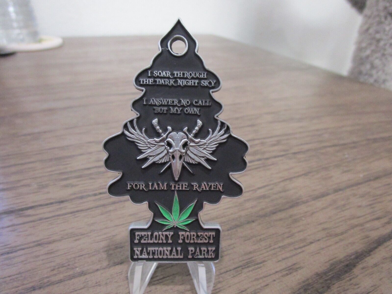 Felony Forest National Park Black Ice For I am The Raven Challenge Coin #516U