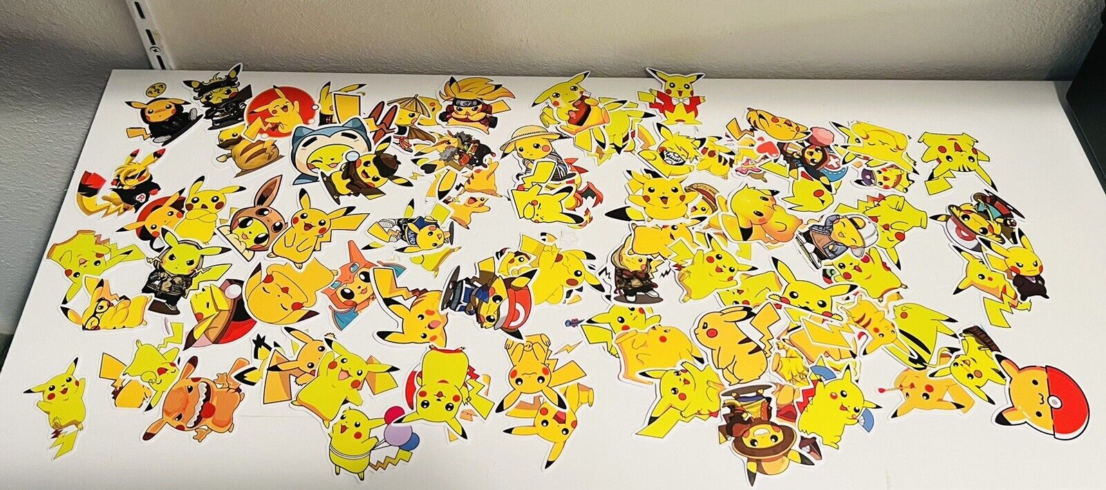 100 PCS Pikachu Stickers Fun Well Made NEW