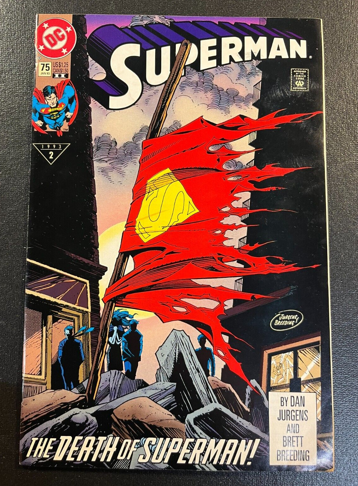 Superman 75 VARIANT PURPLE TITLE 2nd PRINT KEY Vol 2 Doomsday Batman DC 1 Copy