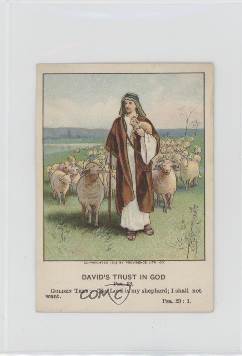 1878-1930 Little Pilgrim Lesson Pictures David's Trust in God #15-4-7 a8x