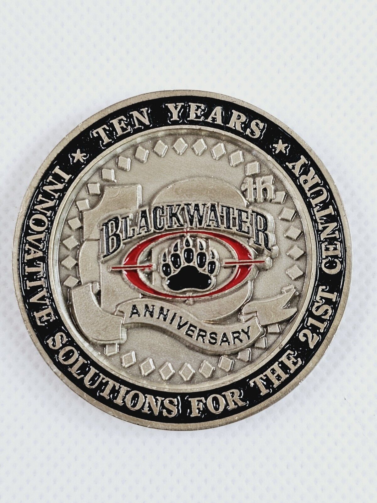 AUTHENTIC BLACKWATER SECURITY CONSULTING 10 YEAR ANNIVERSARY CHALLENGE COIN