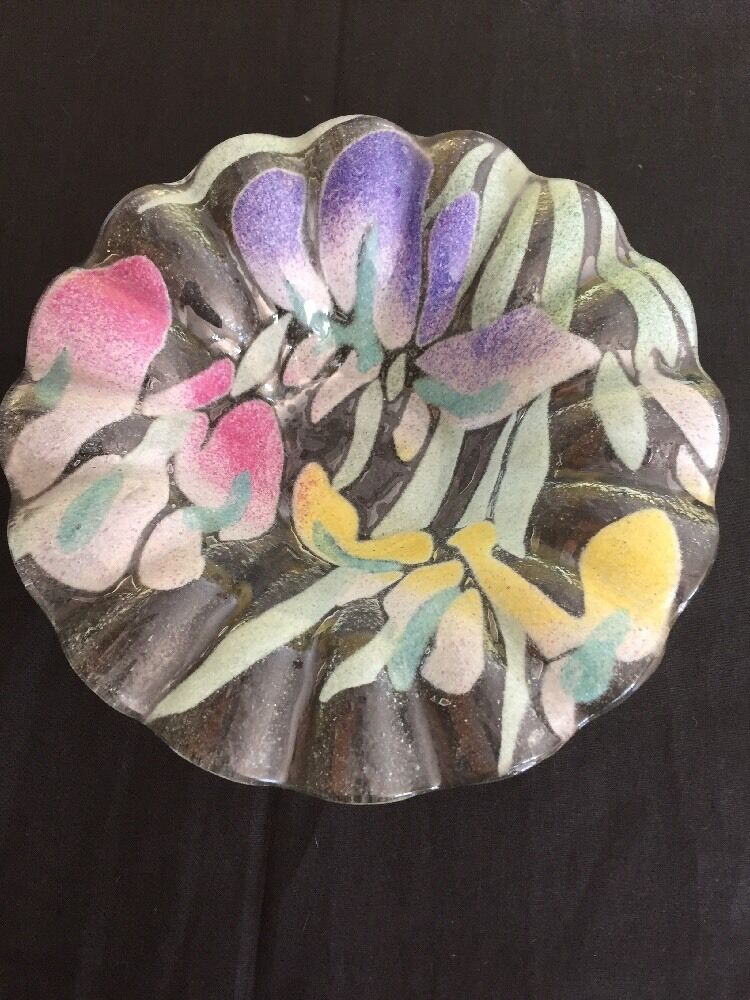 Beautiful Artistic Decorative Painted Glass Bowl 7