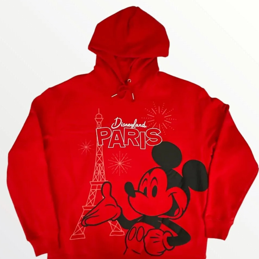 Disney Parks Disneyland Paris Eiffel Tower Mickey Pullover Hoodie Large