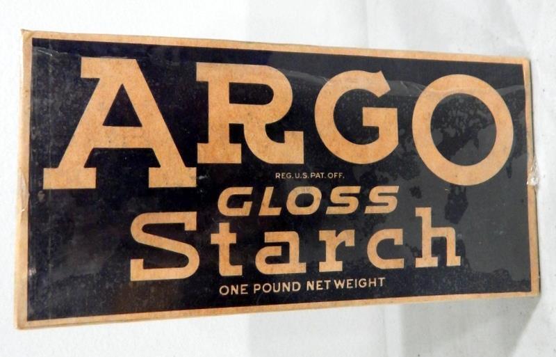 Vintage NOS Argo Gloss Starch One Pound Box Products Refining Co NY Early 1900s