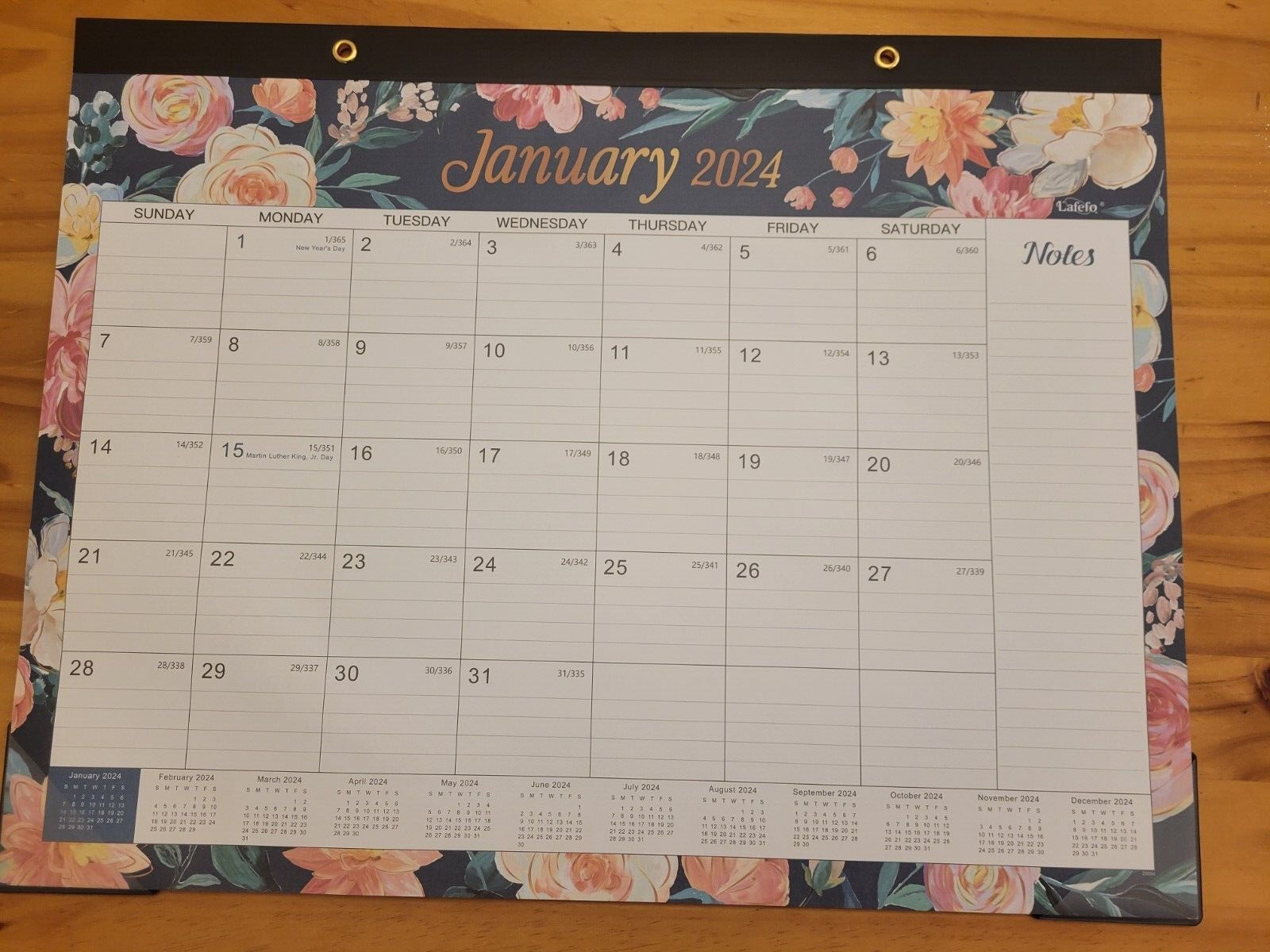 Desk/Wall Calendar 2024 ~ Monthly Planner Paper Office OR Home ~ Desktop Or Hang