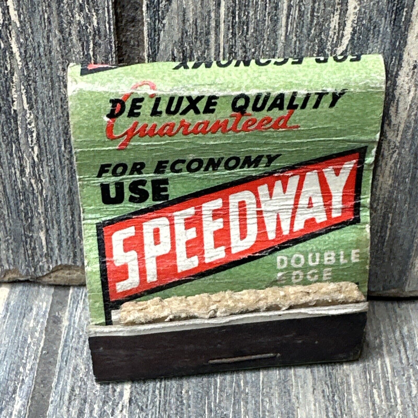 Vintage Speedway Single Edge Blades Matchbook Advertisement