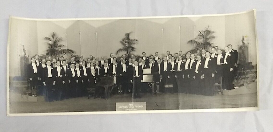 OH, Cleveland Panoramic Photo Orpheus Male Chorus Ca. 1956 Vintage Ohio Choir 