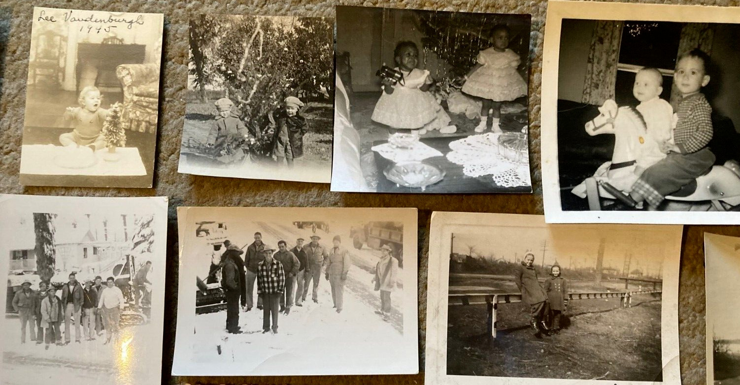 Lot of 40+ Vintage Black & White Winter Photos~1920s-1950s~Snow~African American